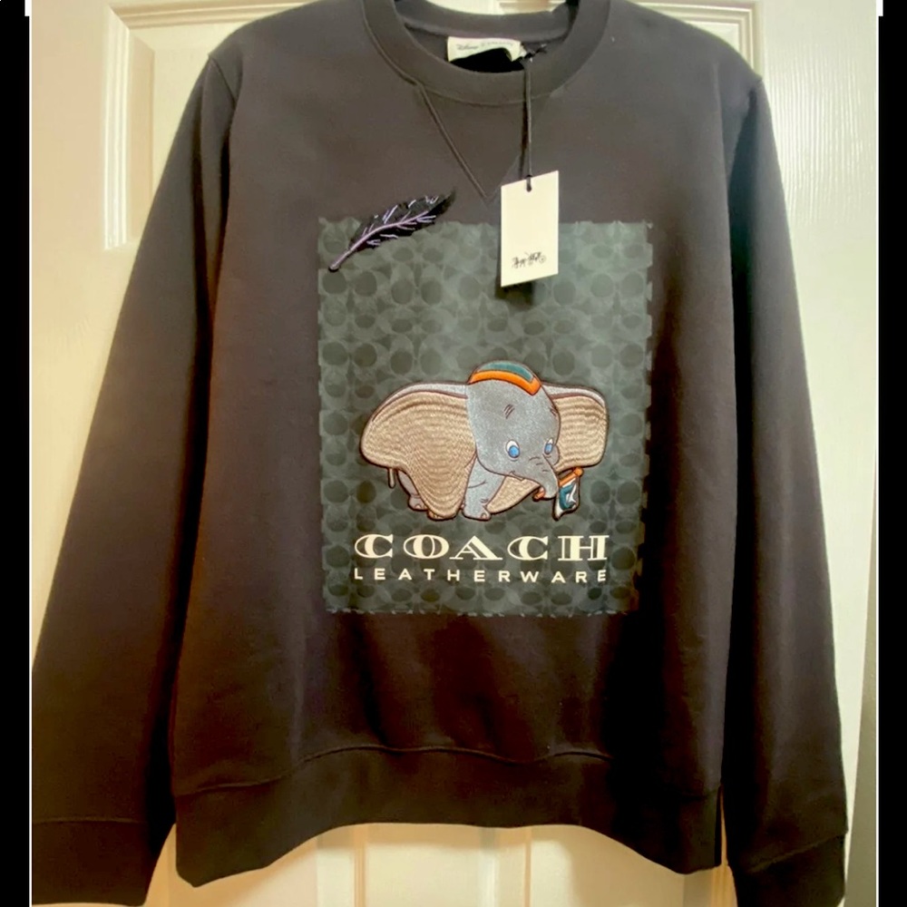 NWT, Coach Dumbo Adult Crewneck, Small Adult